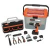 Black & Decker BCKSB29C1 20V MAX Lithium-Ion Cordless Drill With 28-Piece Home Project Kit In Translucent Tool Box (1.5 Ah) -Sunex Sales Shop bdknbcksb29c1