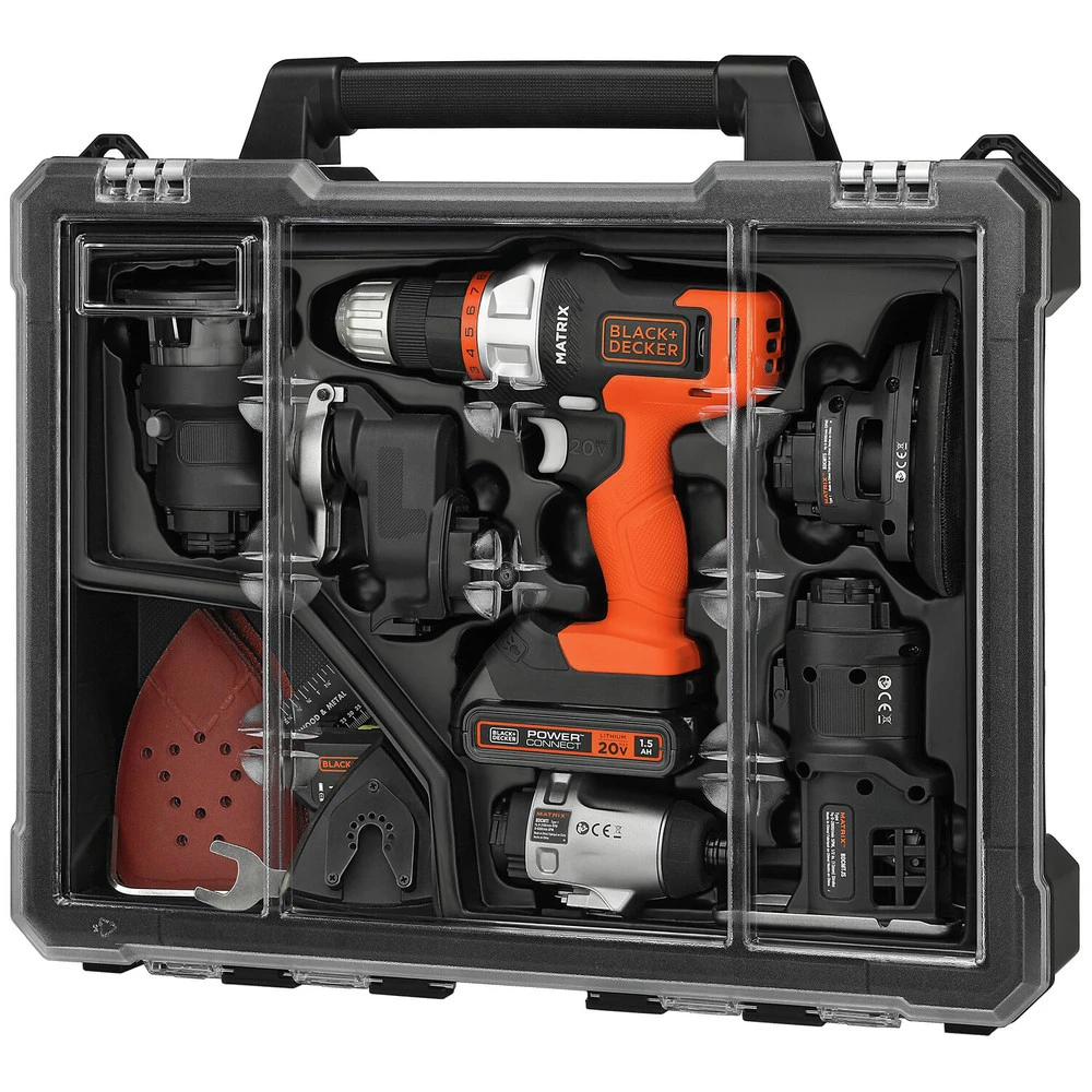 Black & Decker BDCDMT1206KITC 20V MAX MATRIX Lithium-Ion Cordless 6-Tool Combo Kit With Storage Case 4 Black & Decker BDCDMT1206KITC 20V MAX MATRIX Lithium-Ion Cordless 6-Tool Combo Kit With Storage Case - Image 2
