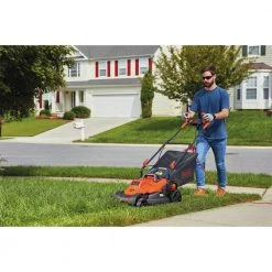 Black & Decker BEMW472BH 120V 10 Amp Brushed 15 In. Corded Lawn Mower With Comfort Grip Handle -Sunex Sales Shop bdknbemw472bh d