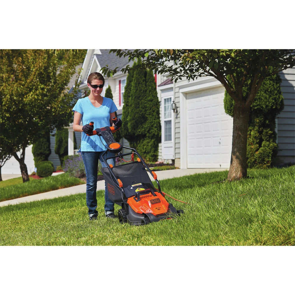 Black & Decker BEMW472ES 120V 10 Amp Brushed 15 In. Corded Lawn Mower With Pivot Control Handle 8 Black & Decker BEMW472ES 120V 10 Amp Brushed 15 In. Corded Lawn Mower With Pivot Control Handle - Image 6