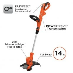 Black & Decker BESTE620 POWERCOMMAND 120V 6.5 Amp Brushed 14 In. Corded String Trimmer/Edger With EASYFEED 22 Black & Decker BESTE620 POWERCOMMAND 120V 6.5 Amp Brushed 14 In. Corded String Trimmer/Edger With EASYFEED -Sunex Sales Shop bdknbeste620 o