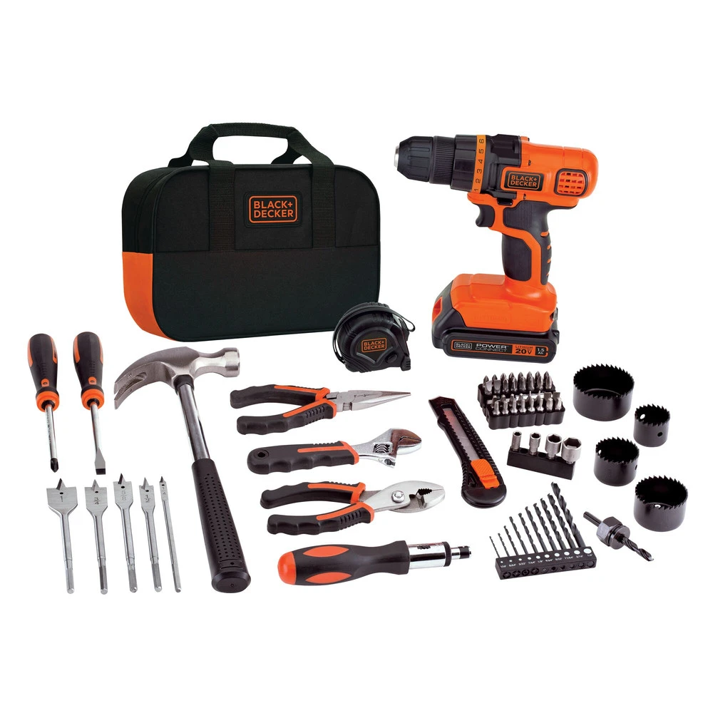 Black & Decker LDX120PK 20V MAX Lithium-Ion 3/8 In. Cordless Drill Driver Kit With 68-Piece Project Set (3 Ah) 3 Black & Decker LDX120PK 20V MAX Lithium-Ion 3/8 In. Cordless Drill Driver Kit With 68-Piece Project Set (3 Ah)