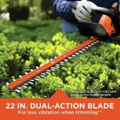 Black & Decker LHT2220 20V MAX Lithium-Ion Dual Action 22 In. Cordless Electric Hedge Trimmer Kit (1.5 Ah) -Sunex Sales Shop bdknlht2220 o