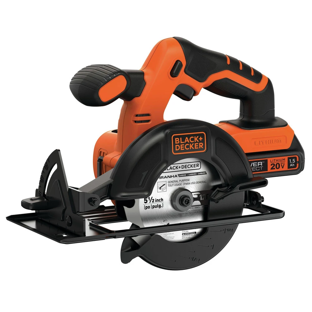 Black & Decker BD2KITCDDCS 20V MAX Brushed Lithium-Ion 3/8 In. Cordless Drill Driver And 5.5 In. Circular Saw Combo Kit (1.5 Ah) 4 Black & Decker BD2KITCDDCS 20V MAX Brushed Lithium-Ion 3/8 In. Cordless Drill Driver And 5.5 In. Circular Saw Combo Kit (1.5 Ah) - Image 2