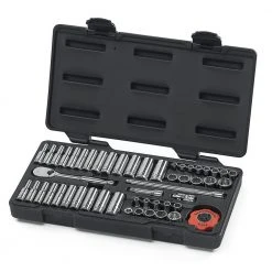 GearWrench 80301 51-Piece SAE/Metric 1/4 In. Drive 12 Point Socket And Wrench Set