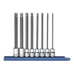 GearWrench 80573 8-Piece 3/8 In. Drive Metric Long Ball Hex Bit Socket Set