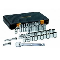 GearWrench 80700P 49-Piece 1/2 In. Drive 6-Point SAE/Metric 120XP Standard And Deep Mechanics Tool Set