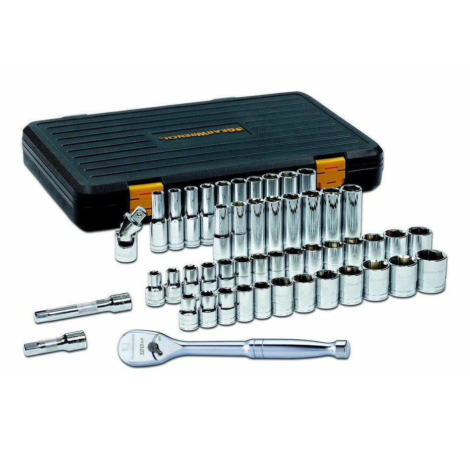 GearWrench 80700P 49-Piece 1/2 In. Drive 6-Point SAE/Metric 120XP Standard And Deep Mechanics Tool Set 2 GearWrench 80700P 49-Piece 1/2 In. Drive 6-Point SAE/Metric 120XP Standard And Deep Mechanics Tool Set