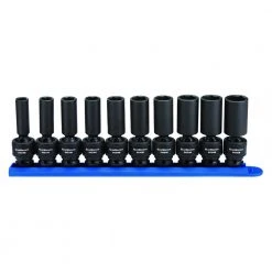 GearWrench 84924N 10-Piece 3/8 In. Drive Metric Deep Universal Socket Set