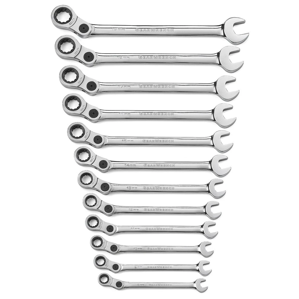 GearWrench 85488 12-Piece Metric Indexing Combination Ratcheting Wrench Set 3 GearWrench 85488 12-Piece Metric Indexing Combination Ratcheting Wrench Set