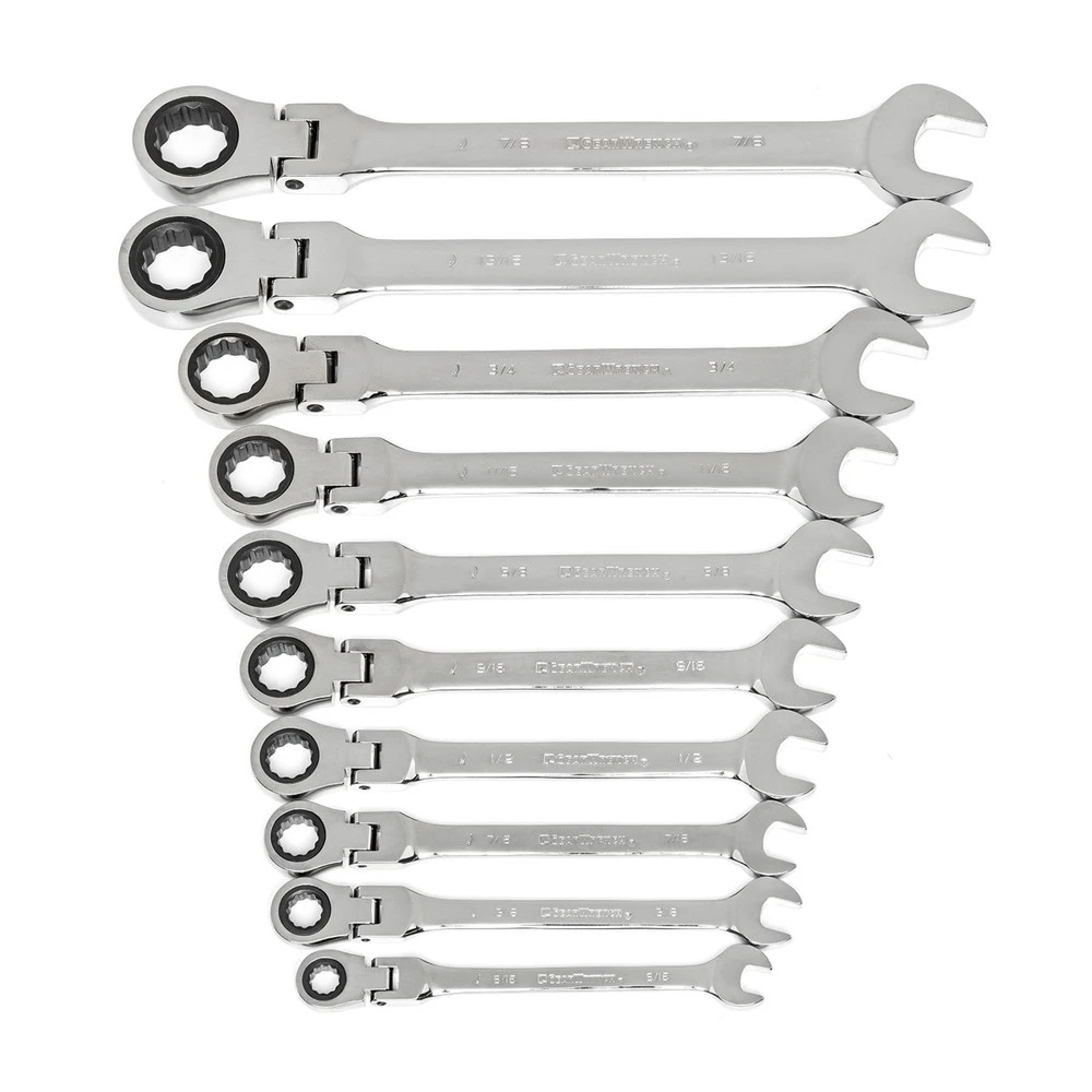 GearWrench 85893 10-Piece SAE Flex-Head Ratcheting Combination Wrench 3 GearWrench 85893 10-Piece SAE Flex-Head Ratcheting Combination Wrench