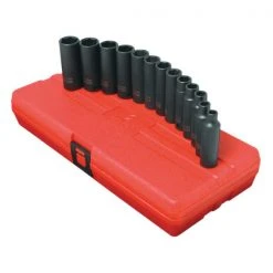Sunex 3359 13-Piece 3/8 In. Drive Metric Deep Impact Socket Set