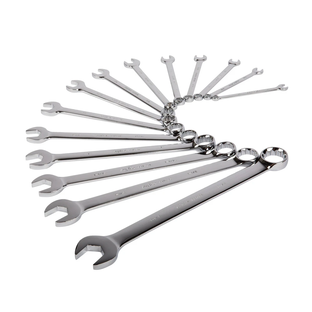 Sunex 9915A 14-Piece SAE V-Groove Combination Wrench Set 3 Sunex 9915A 14-Piece SAE V-Groove Combination Wrench Set