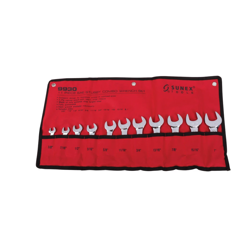 Sunex 9930 11-Piece SAE Stubby Combination Wrench Set 7 Sunex 9930 11-Piece SAE Stubby Combination Wrench Set - Image 5